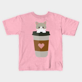 Cats and Coffee Kids T-Shirt